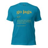 Jacksonville Football Fanatic Vintage Graphic T-Shirt: Ideal Gifts for Football Fans - Game Day Tee - Funny Go Jags Definition Shirt - Aqua