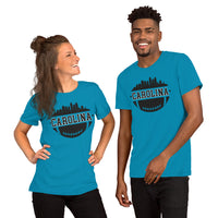 Carolina Skyline Football Fanatic Vintage Graphic Shirt: Gift Ideas for Him & Her, Football Fans - Retro Style Game Day Shirt - Aqua, Unisex