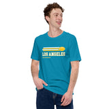Los Angeles, California Football Fanatic Vintage Graphic Shirt: Ideal Gifts for Him & Her, Football Fans - Game Day Shirt - Aqua
