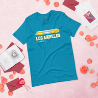 Los Angeles, California Football Fanatic Vintage Graphic Shirt: Ideal Gifts for Him & Her, Football Fans - Game Day Shirt - Aqua