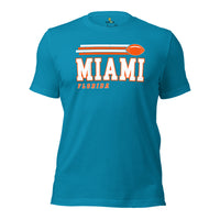 Miami, Florida Football Fanatic Vintage Graphic Shirt: Ideal Gifts for Him & Her, Football Fans - Retro Game Day Tee - Aqua