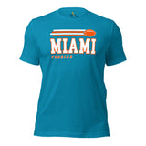 Miami, Florida Football Fanatic Vintage Graphic Shirt: Ideal Gifts for Him & Her, Football Fans - Retro Game Day Tee - Aqua