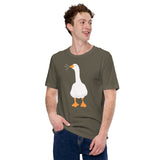 Silly Goose Video Game T-Shirt - Christmas & Birthday Gaming Gift For Him & Her - Typical Gamer Tee - Geese Merch - Honking Goose Shirt - Army