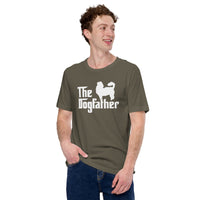 Shih Tzu Dog Themed Clothes & Attire - Funny Canine Tee Shirt & Outfit For Humans - Gifts for Dog Dads & Lovers - The Dogfather T-Shirt - Army