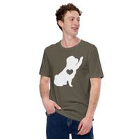 Shih Tzu Dog Themed Clothes & Attire - Canine Tee Shirts & Outfit For Humans - Gifts for Dog Moms, Dads & Lovers - Dog High-fives Shirt - Army