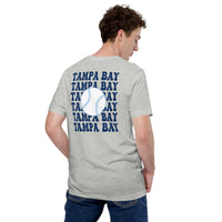 Retro Tampa Bay Baseball Emblem Fanatic T-Shirt: Gift Ideas for Him & Her, Baseball Enthusiasts & Lovers - Game Day Tee - Athletic Heather, Back