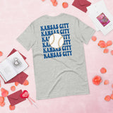 Retro Kansas City Baseball Emblem Fanatic T-Shirt: Gift Ideas for Him & Her, Baseball Enthusiasts & Lovers - Game Day Tee - Athletic Heather, Back