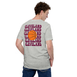 Bday & Christmas Gift Ideas for Basketball Lovers, Coach & Player - Senior Night, Game Outfit & Attire - Cleveland B-ball Fanatic Shirt - Athletic Heather, Back