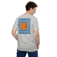 Bday & Christmas Gift Ideas for Basketball Lovers, Coach & Player - Senior Night, Game Outfit & Attire - Minnesota B-ball Fanatic Shirt - Athletic Heather, Back