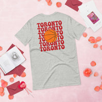 Bday & Christmas Gift Ideas for Basketball Lover, Coach & Player - Senior Night, Game Outfit & Attire - Toronto B-ball Fanatic T-Shirt - Athletic Heather, Back