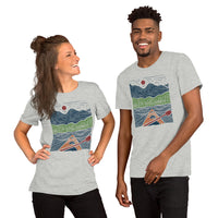 Kayaking Granola Forest Themed T-Shirt - Embrace The Lake & Yak Life - Adventure Awaits Tee - Gift for Avid Paddler, Nature Lover - Athletic Heather, Unisex