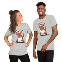 Adorable Dabbing Ferret T-Shirt - Fuzzy Sable Weasel Shirt - Gift for Ferret Parents & Animal Lovers - Mustela Rescue & Adoption Tee - Athletic Heather, Unisex