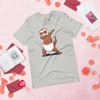 Adorable Dabbing Ferret T-Shirt - Fuzzy Sable Weasel Shirt - Gift for Ferret Parents & Animal Lovers - Mustela Rescue & Adoption Tee - Athletic Heather