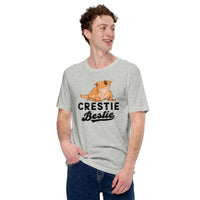 Camping Shirt - Crested Gecko T-Shirt - Gifts for Outdoorsmen, Nature & Animal Lovers - Lizard, Reptile Tee Shirt - Crestie Bestie T-Shirt - Athletic Heather