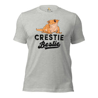 Camping Shirt - Crested Gecko T-Shirt - Gifts for Outdoorsmen, Nature & Animal Lovers - Lizard, Reptile Tee Shirt - Crestie Bestie T-Shirt - Athletic Heather