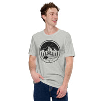 Camping & Hiking Shirt - Gifts for Outdoorsmen, Campers, Nature & Animal Lovers - Mama & Papa Bear Shirt - Celestial Starry Night T-Shirt - Athletic Heather