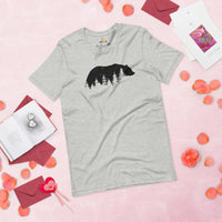 Grizzly Bear T-Shirt - Camping & Hiking Shirt - Gifts for Outdoorsmen, Campers, Nature & Animal Lovers - Cubs Shirt - Forest Themed T-Shirt - Athletic Heather