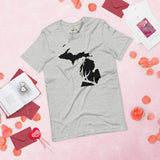 Deer T-Shirt - Buck Shirt - Gifts for Hunters, Outdoorsmen, Campers, Nature Lovers - Michigan T-Shirt - Deer Hunting Shirts - Antler Tee - Athletic Heather