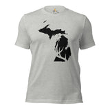Deer T-Shirt - Buck Shirt - Gifts for Hunters, Outdoorsmen, Campers, Nature Lovers - Michigan T-Shirt - Deer Hunting Shirts - Antler Tee - Athletic Heather