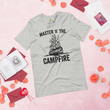 Adventure-Ready Tee | Master of The Campfire T-Shirt | Bonfire Shirt | Camping Lover, Glamping Crew, Outdoor Campsite Vibes Shirt - Athletic Heather