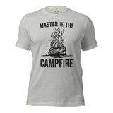 Adventure-Ready Tee | Master of The Campfire T-Shirt | Bonfire Shirt | Camping Lover, Glamping Crew, Outdoor Campsite Vibes Shirt - Athletic Heather