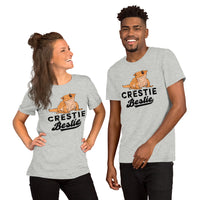 Camping Shirt - Crested Gecko T-Shirt - Gifts for Outdoorsmen, Nature & Animal Lovers - Lizard, Reptile Tee Shirt - Crestie Bestie T-Shirt - Athletic Heather, Unisex