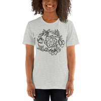 DnD & RPG Games T-Shirt - Xmas Gaming Gift Ideas for Her, Typical Gamers & Game Lovers - Floral D&D Dice Cottagecore Aesthetic Shirt - Athletic Heather
