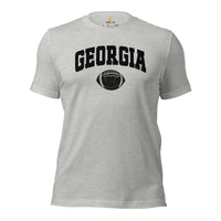 Georgia Football T-Shirt - Game Day Shirt - Football Tee - Vintage Football Shirt - Gift for Football Fan & Lover - Vintage Georgia T-Shirt - Athletic Heather
