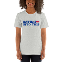 Buffalo Football Fanatic Vintage Graphic T-Shirt: Ideal Gifts for Football Fans - Funny Game Day Shirt - Dating Into This Shirt - Athletic Heather