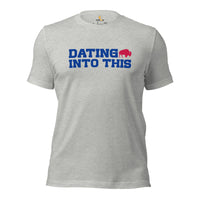Buffalo Football Fanatic Vintage Graphic T-Shirt: Ideal Gifts for Football Fans - Funny Game Day Shirt - Dating Into This Shirt - Athletic Heather