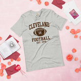 Cleveland Est.1946 T-Shirt - Football Fanatic Vintage Graphic Shirt: Ideal Gifts for Football Fans - Game Day Shirt - Athletic Heather