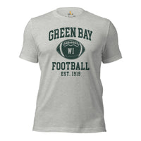 Green Bay Est.1919 T-Shirt - Football Fanatic Vintage Graphic Shirt: Ideal Gifts for Football Fans - Game Day Shirt - Athletic Heather