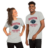 Houston Est.2002 T-Shirt - Football Fanatic Vintage Graphic Shirt: Ideal Gifts for Football Fans - Game Day Shirt - Athletic Heather, Unisex