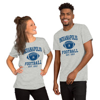 Indianapolis Est.1953 T-Shirt - Football Fanatic Vintage Graphic Shirt: Ideal Gifts for Football Fans - Game Day Shirt - Athletic Heather,  Unisex