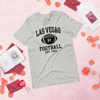 Las Vegas Est.1960 T-Shirt - Football Fanatic Vintage Graphic Shirt: Retro Style, Ideal Gifts for Football Fans - Game Day Shirt - Athletic Heather
