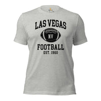 Las Vegas Est.1960 T-Shirt - Football Fanatic Vintage Graphic Shirt: Retro Style, Ideal Gifts for Football Fans - Game Day Shirt - Athletic Heather