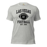 Las Vegas Est.1960 T-Shirt - Football Fanatic Vintage Graphic Shirt: Retro Style, Ideal Gifts for Football Fans - Game Day Shirt - Athletic Heather