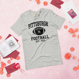 Pittsburgh Est.1933 T-Shirt - Football Fanatic Vintage Graphic Shirt: Ideal Gifts for Football Fans - Game Day Shirt - Athletic Heather