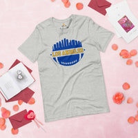 Los Angeles Skyline Football Fanatic Vintage Graphic T-Shirt: Gift Ideas for Him & Her, Football Fans - Retro Style Game Day Tee - Athletic Heather