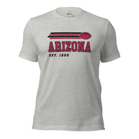 Arizona Est.1898 Football Fanatic Vintage Graphic Shirt: Ideal Gifts for Him & Her, Football Fans - Game Day Shirt - Athletic Heather