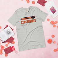 Cincinnati, Ohio Football Fanatic Vintage Graphic Shirt: Ideal Gifts for Him & Her, Football Fans - Game Day Shirt - Athletic Heather