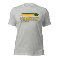 Green Bay, Wisconsin Football Fanatic Vintage Graphic Shirt: Ideal Gifts for Him & Her, Football Fans - Game Day Shirt - Athletic Heather