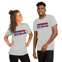 New England, Massachusetts Football Fanatic Vintage Graphic Shirt - Ideal Gifts for Him & Her, Football Fans - Athtletic Heather, Unisex