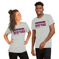 New York Est.1925 Football Fanatic Vintage Graphic Shirt: Gifts for Him & Her, Football Fans - Retro Game Day Shirt - Athletic Heather, Unisex