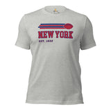New York Est.1925 Football Fanatic Vintage Graphic Shirt: Gifts for Him & Her, Football Fans - Retro Game Day Shirt - Athletic Heather
