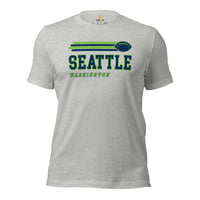 Seattle, Washington Football Fanatic Vintage Graphic Shirt: Ideal Gifts for Him & Her, Football Fans - Game Day Tee - Athletic Heather