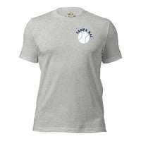 Retro Tampa Bay Baseball Emblem Fanatic T-Shirt: Gift Ideas for Him & Her, Baseball Enthusiasts & Lovers - Game Day Tee - Athletic Heather, Front