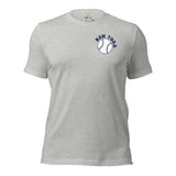 Retro New York Baseball Emblem Fanatic T-Shirt: Gift Ideas for Him & Her, Baseball Enthusiasts & Lovers - Game Day Tee - Athletic Heather, Front