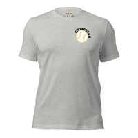Retro Pittsburgh Baseball Emblem Fanatic T-Shirt: Gift Ideas for Him & Her, Baseball Enthusiasts & Lovers - Game Day Tee - Athletic Heather, Front
