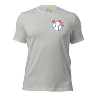 Retro St. Louis Baseball Emblem Fanatic T-Shirt: Gift Ideas for Him & Her, Baseball Enthusiasts & Lovers - Game Day Tee - Athletic Heather, Front